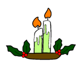 Coloring page Christmas candles painted byDANIELLA CORTES R