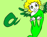 Coloring page Angel painted bymica 