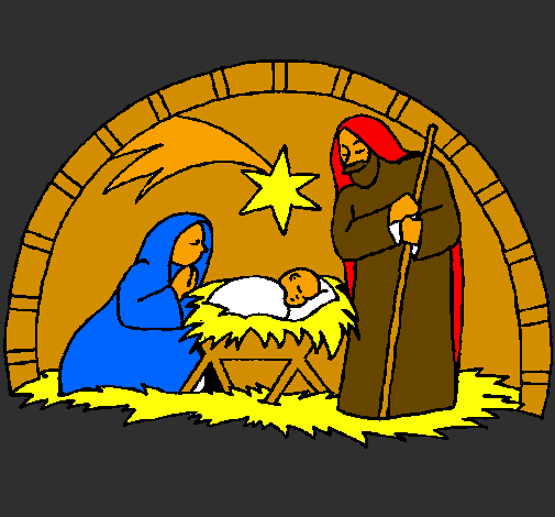 Coloring page Christmas nativity painted bydaniel