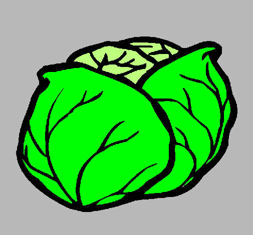 Coloring page cabbage painted by**ika**