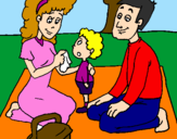 Coloring page The picnic painted byRosalea