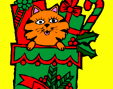 Coloring page Stocking full of presents painted bymichele
