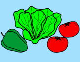 Coloring page Vegetables painted byCandie