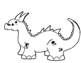 Coloring page Baby dragon painted bytig3