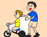 Coloring page Tricycle painted bynvjgh