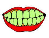 Coloring page Mouth and teeth painted byaxel