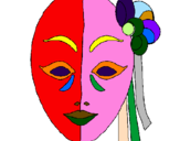 Coloring page Italian mask painted byyumiko