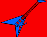 Coloring page Electric guitar II painted bymac