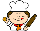 Coloring page Cook 2 painted byaila