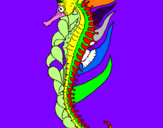 Coloring page Oriental sea horse painted bykiskutis [mafija]