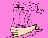 Coloring page Sailing boat painted by7725555595uiyy88780o000uu