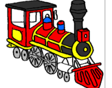 Coloring page Train painted byanonymous