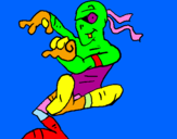 Coloring page Dancing mummy painted byarturo