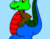 Coloring page Alligator painted byJordan
