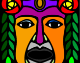 Coloring page Maya  Mask painted bymoshi count