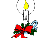 Coloring page Christmas candle painted bylupita 
