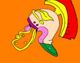 Coloring page Roman helmet II painted byjt carrot