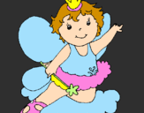 Coloring page Fairy painted byDenise