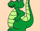 Coloring page Alligator painted byMarga