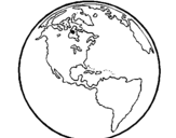 Coloring page Planet Earth painted byDC