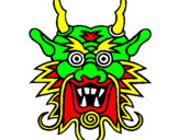 Coloring page Dragon face painted bydavid