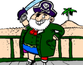 Coloring page Pirate on deck painted byelvict
