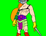 Coloring page Gladiator painted byGreat