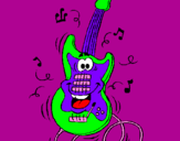 Coloring page Electric guitar painted bylolrz