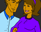 Coloring page Father and mother painted by.:Sweet.Lipsz:.