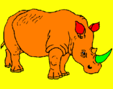 Coloring page Rhinoceros painted bywilliam mcfadyen