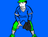 Coloring page Fielder painted byMiguel