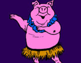 Coloring page Hawaiian pig painted byharry4717