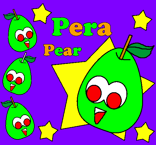 Coloring page Pear painted bychandana
