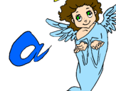 Coloring page Angel painted bykoty