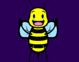 Coloring page Little bee painted byIEVA 
