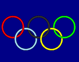 Coloring page Olympic rings painted bycharlotte