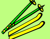 Coloring page Ski Poles painted byscobster