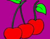 Coloring page cherries painted bysamantha
