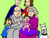 Coloring page Family  painted byolivia