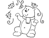 Coloring page Autumn painted byestaciones