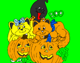 Coloring page Halloween painted byabelrosale