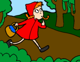 Coloring page Little red riding hood 4 painted byanna