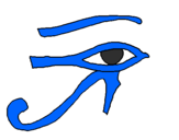 Coloring page Eye of Horus painted bykeanu