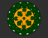 Coloring page Mandala 21 painted byluck of the irish