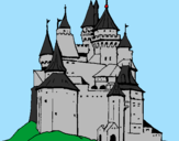 Coloring page Medieval castle painted bybdude