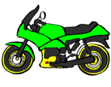 Coloring page Motorbike painted byaustin g