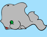 Coloring page Whale painted bydani