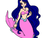 Coloring page Little mermaid painted bymicas