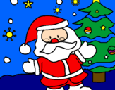 Coloring page Santa Claus painted bypablosky