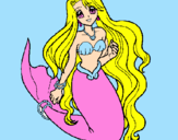 Coloring page Little mermaid painted byhanna